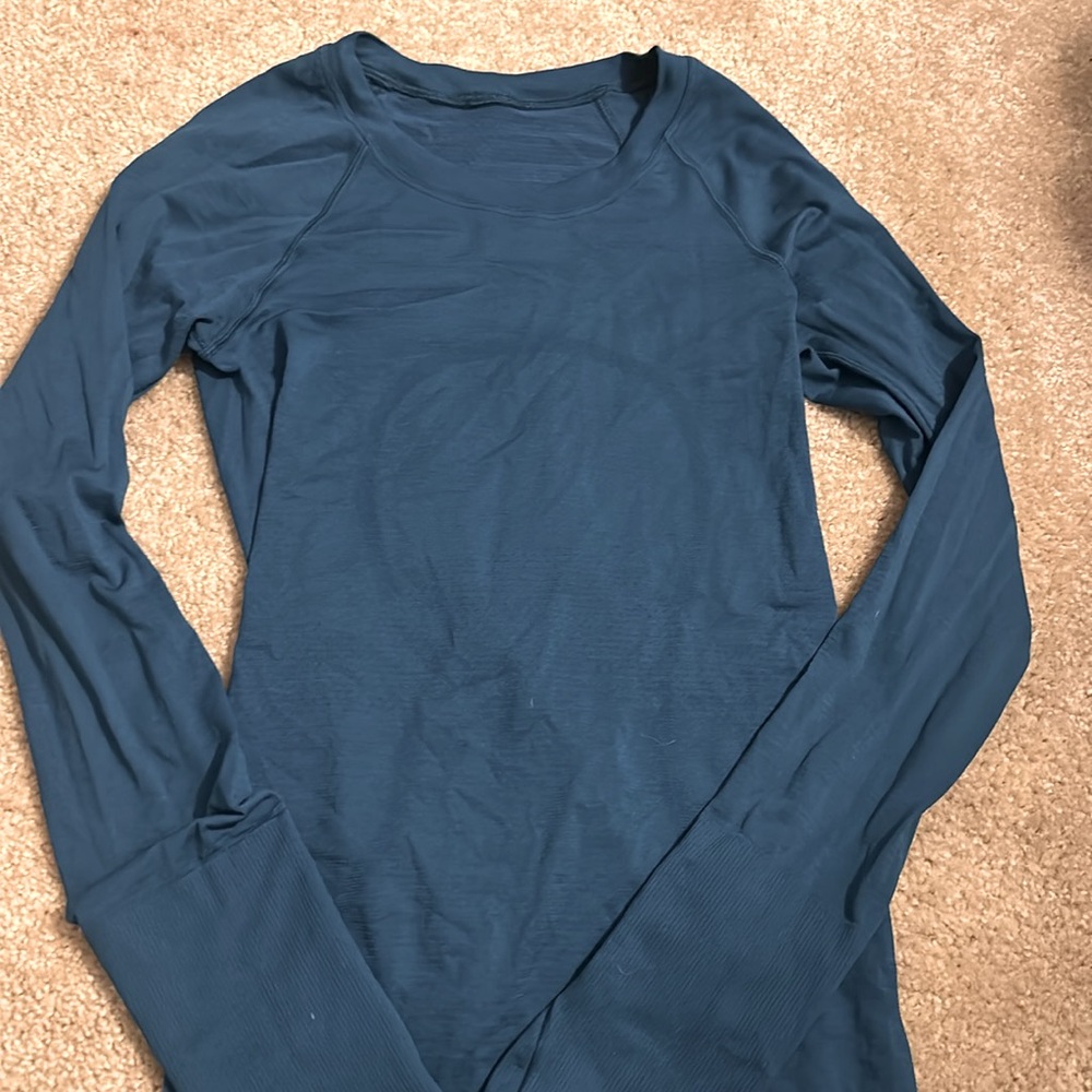 Teal lulu swiftly tech long sleeve